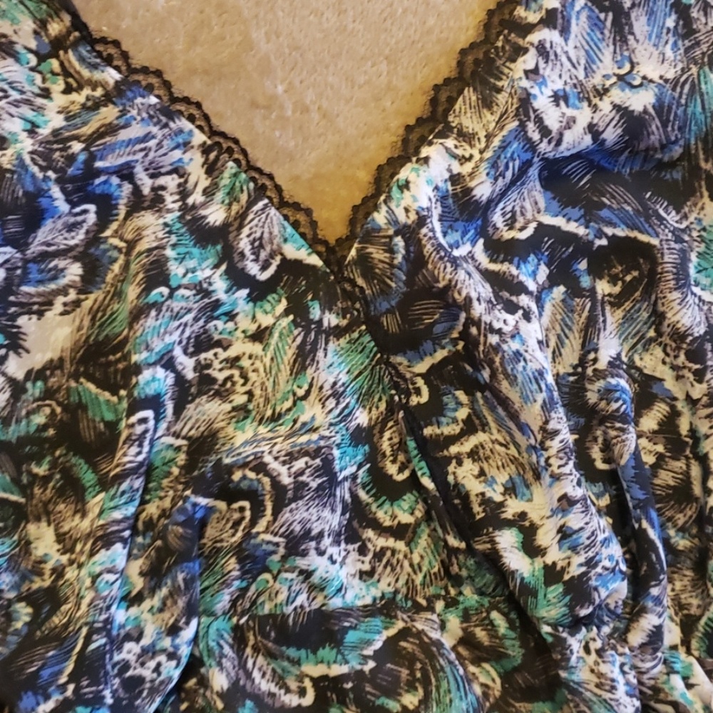 Pure Energy black/white/ turquoise tank top - Picture 3 of 7
